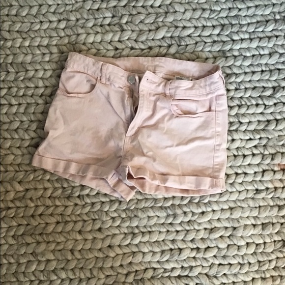 Pink kids denim shorts - Picture 2 of 2